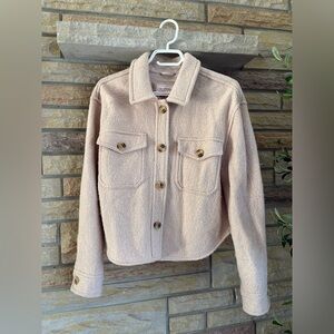 Levi Strauss Co Shacket Jacket Oat Wool Blend